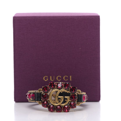 Gucci Calfskin Crystal Double G Bracelet Gold 5 of 5