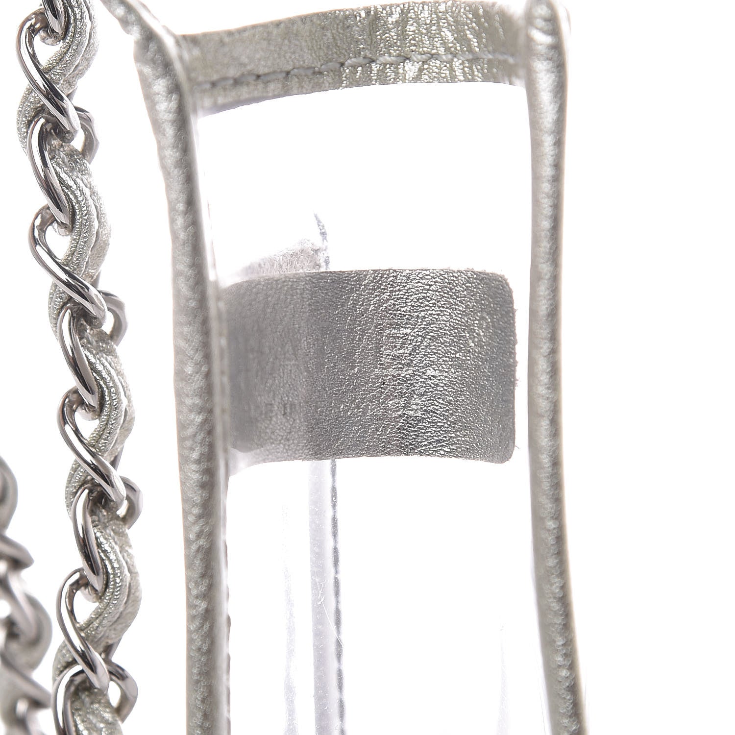 Chanel Vinyl Lambskin Large Naked Flap Silver 7 of 8