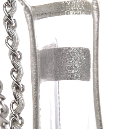 Chanel Vinyl Lambskin Large Naked Flap Silver 7 of 8
