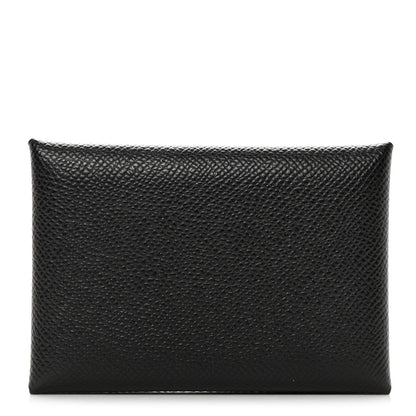 Hermes Epsom Calvi Duo Card Case Black 1 of 8