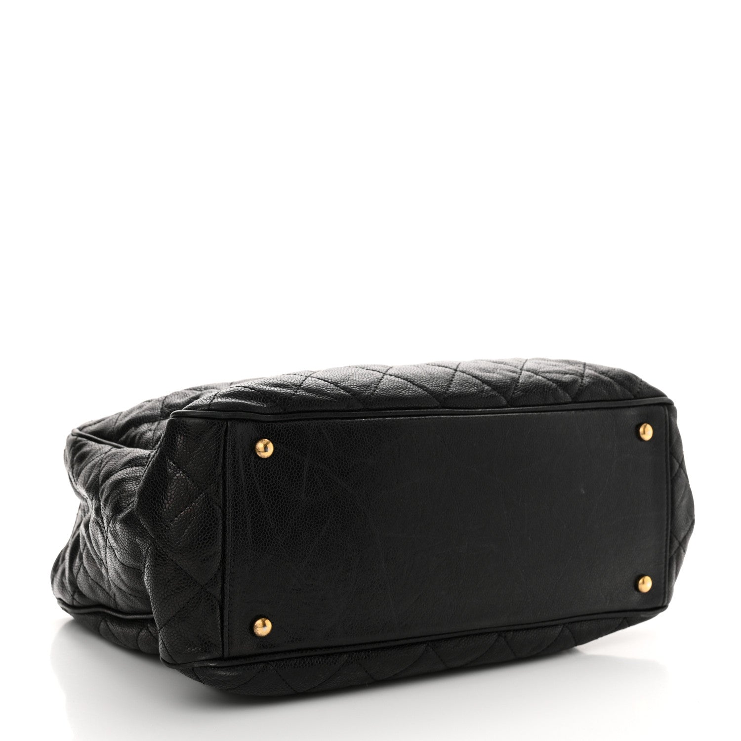 Chanel Glazed Caviar Quilted Small Shiva Tote Black 4 of 12