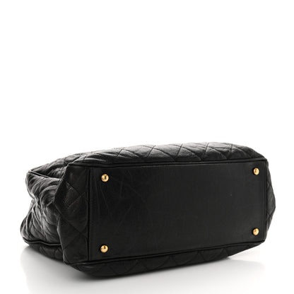 Chanel Glazed Caviar Quilted Small Shiva Tote Black 4 of 12