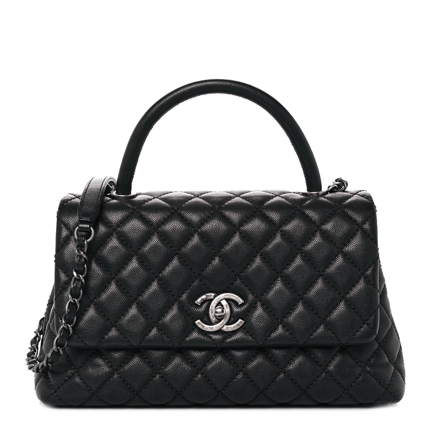 Chanel Caviar Quilted Small Coco Handle Flap Black 1 of 10