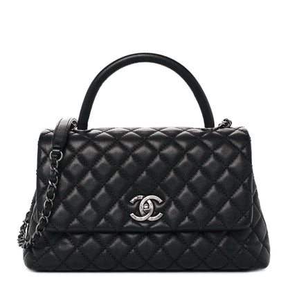 Chanel Caviar Quilted Small Coco Handle Flap Black 1 of 10