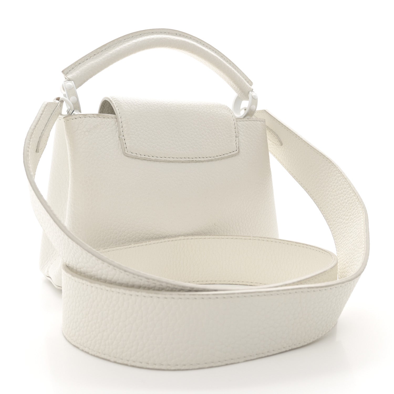 Louis Vuitton Taurillon Mini Capucines Monochrome White 3 of 12