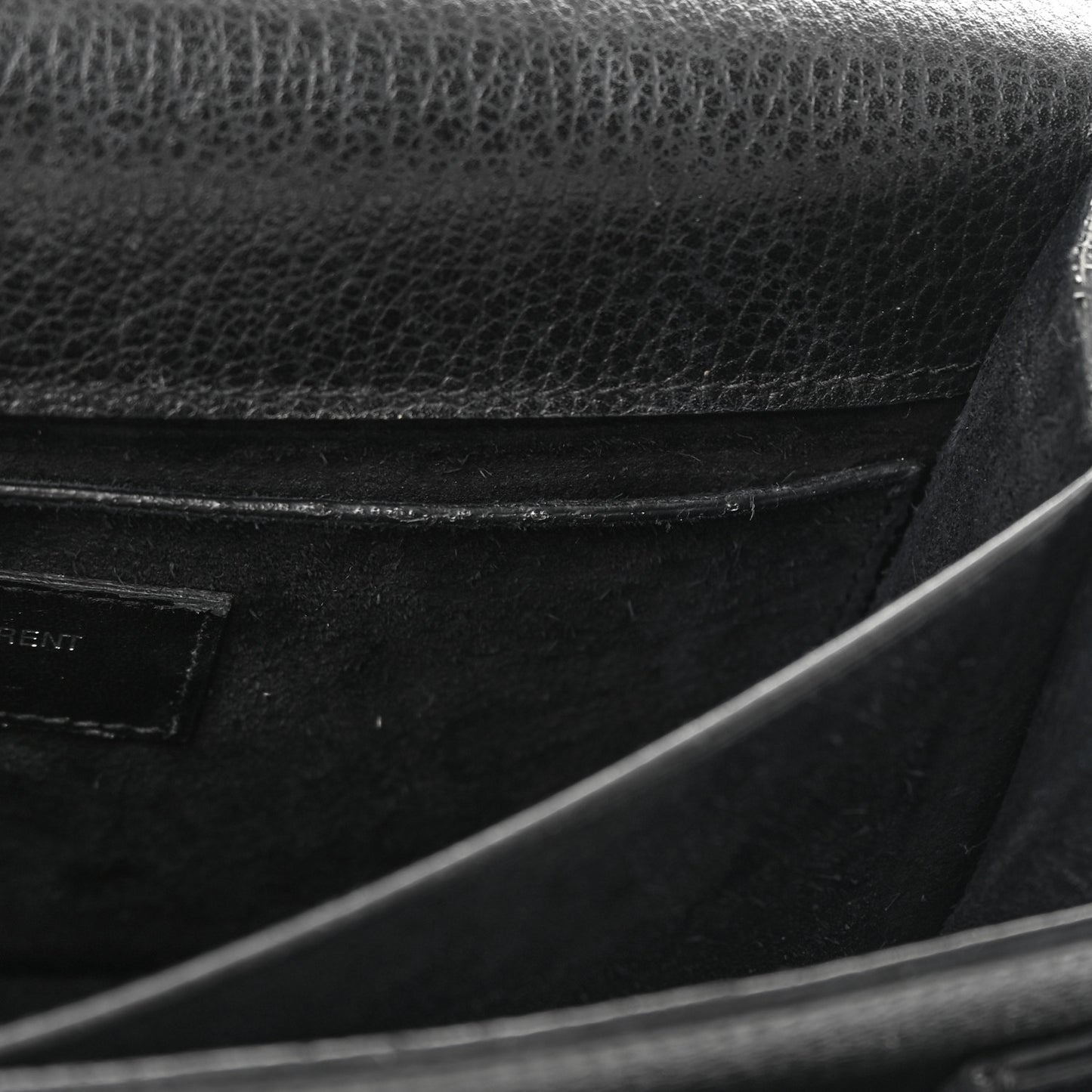 Grained Calfskin Medium Monogram Sunset Satchel Black