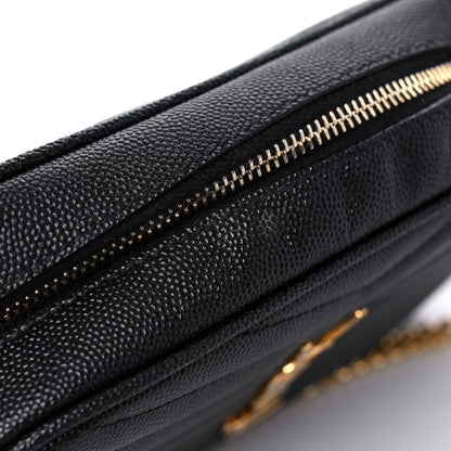 Saint Laurent Grain De Poudre Matelasse Monogram Mini Lou Camera Bag Black 17 of 18