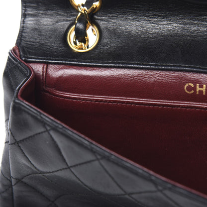 Chanel Lambskin Quilted Medium Single Flap Black 10 of 15