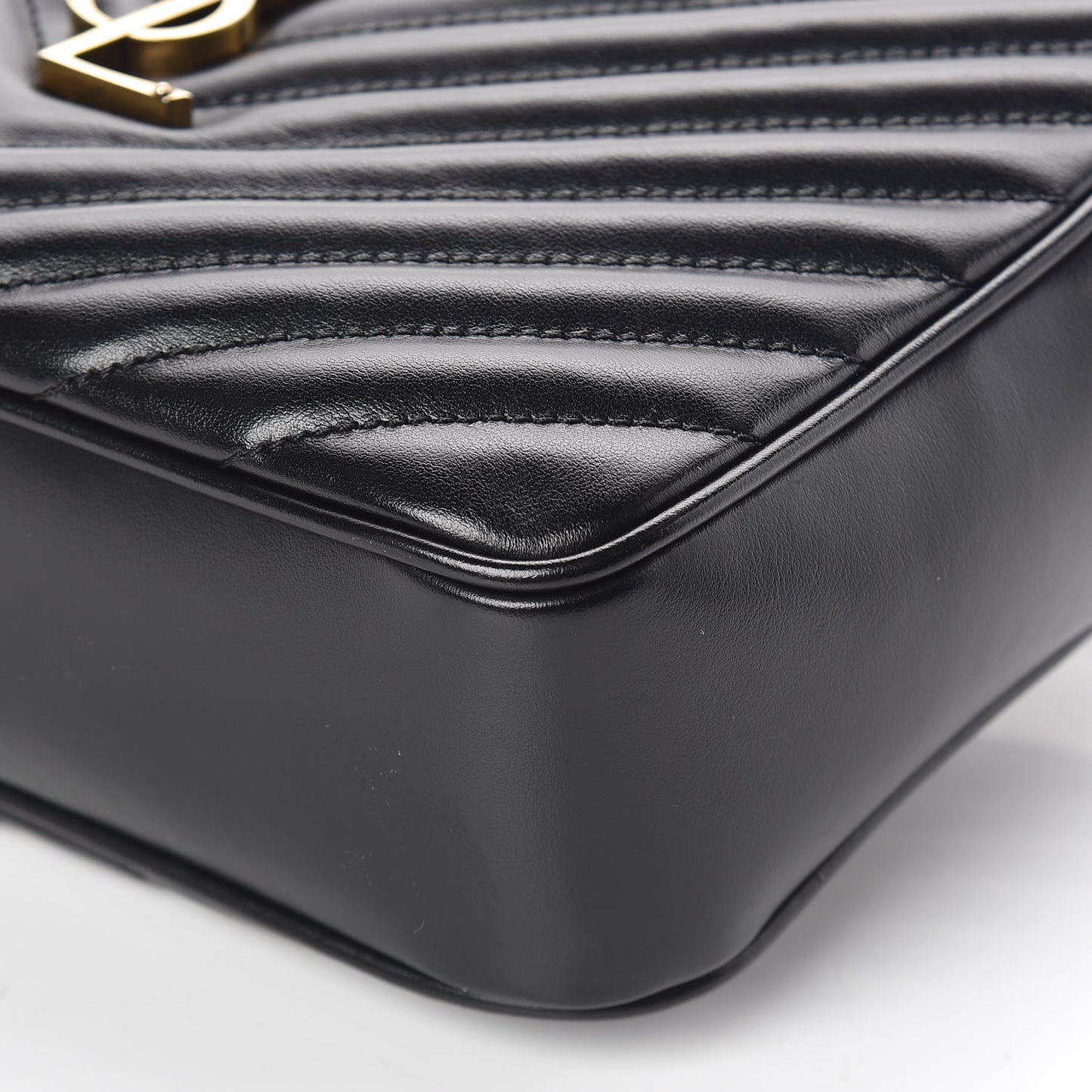 Calfskin Matelasse Monogram Lou Camera Bag Black