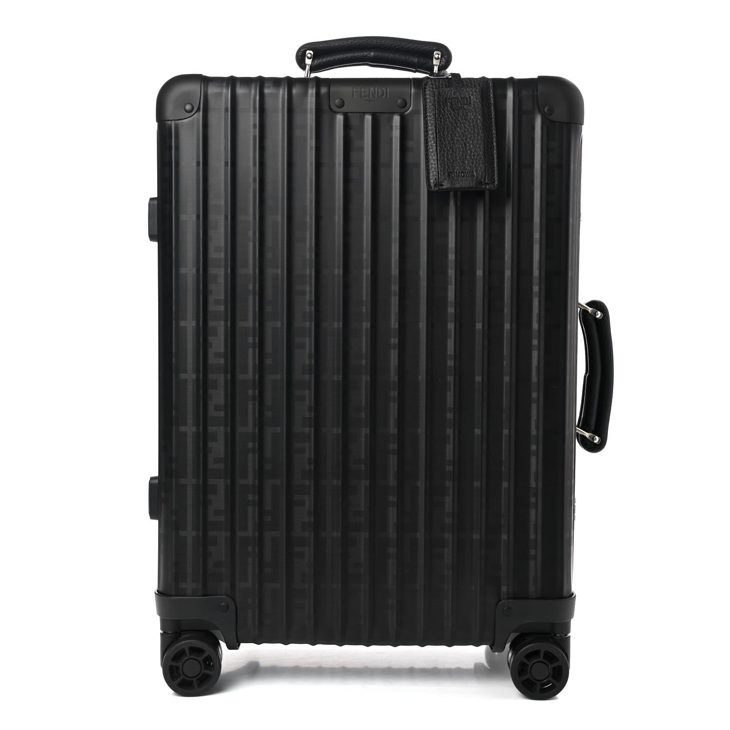 Fendi X RIMOWA Aluminum FF Print Roll Away Carry On Luggage Black 1 of 10