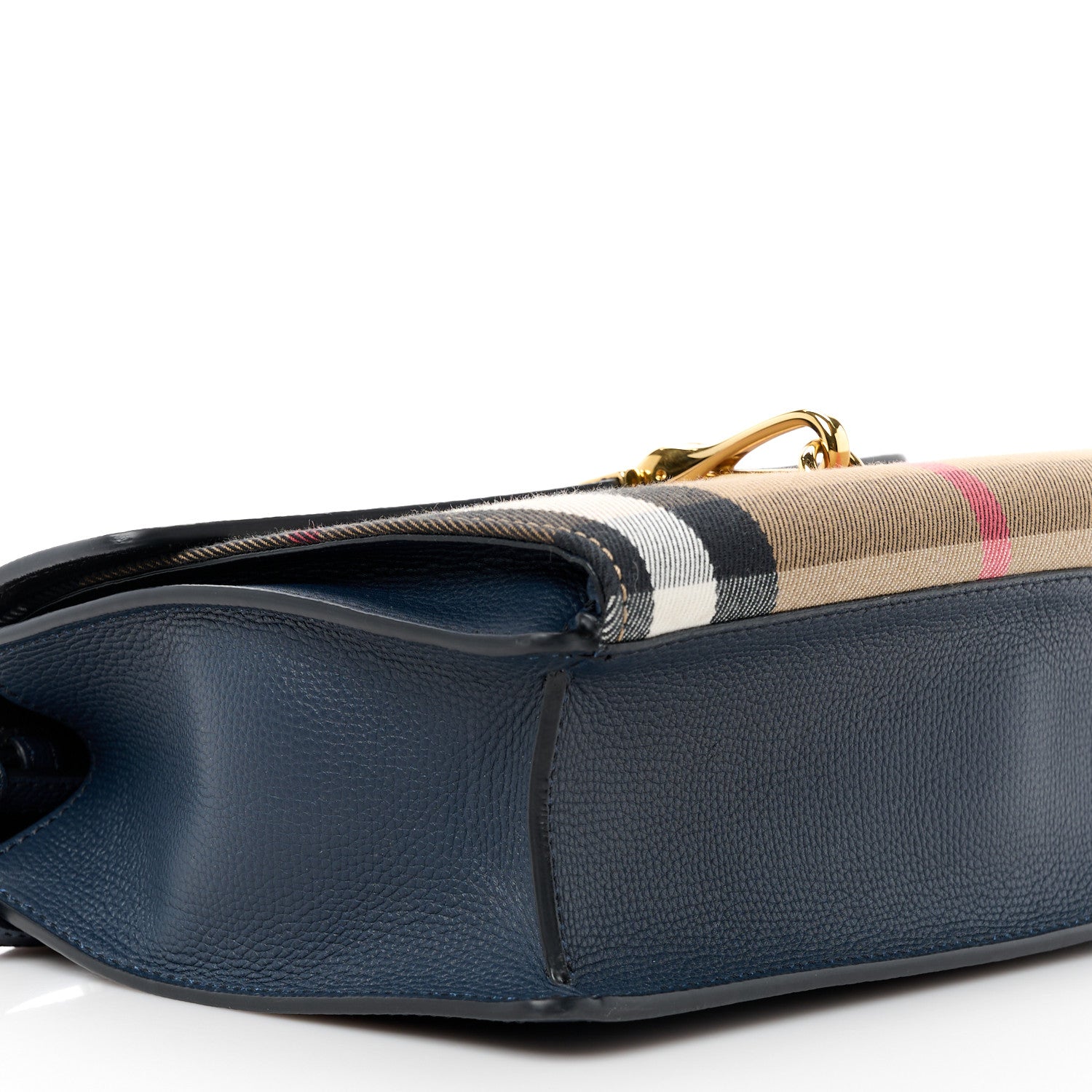Burberry Derby Calfskin House Check Small Macken Crossbody Bag Ink Blue 11 of 12