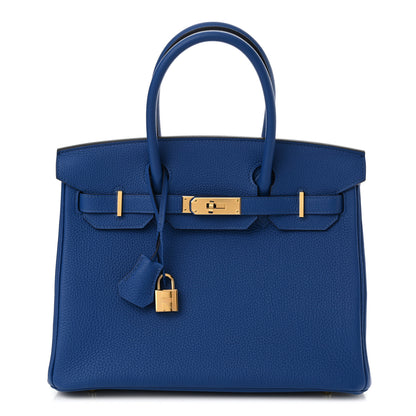 Hermes Togo Birkin 30 Bleu France 1 of 11
