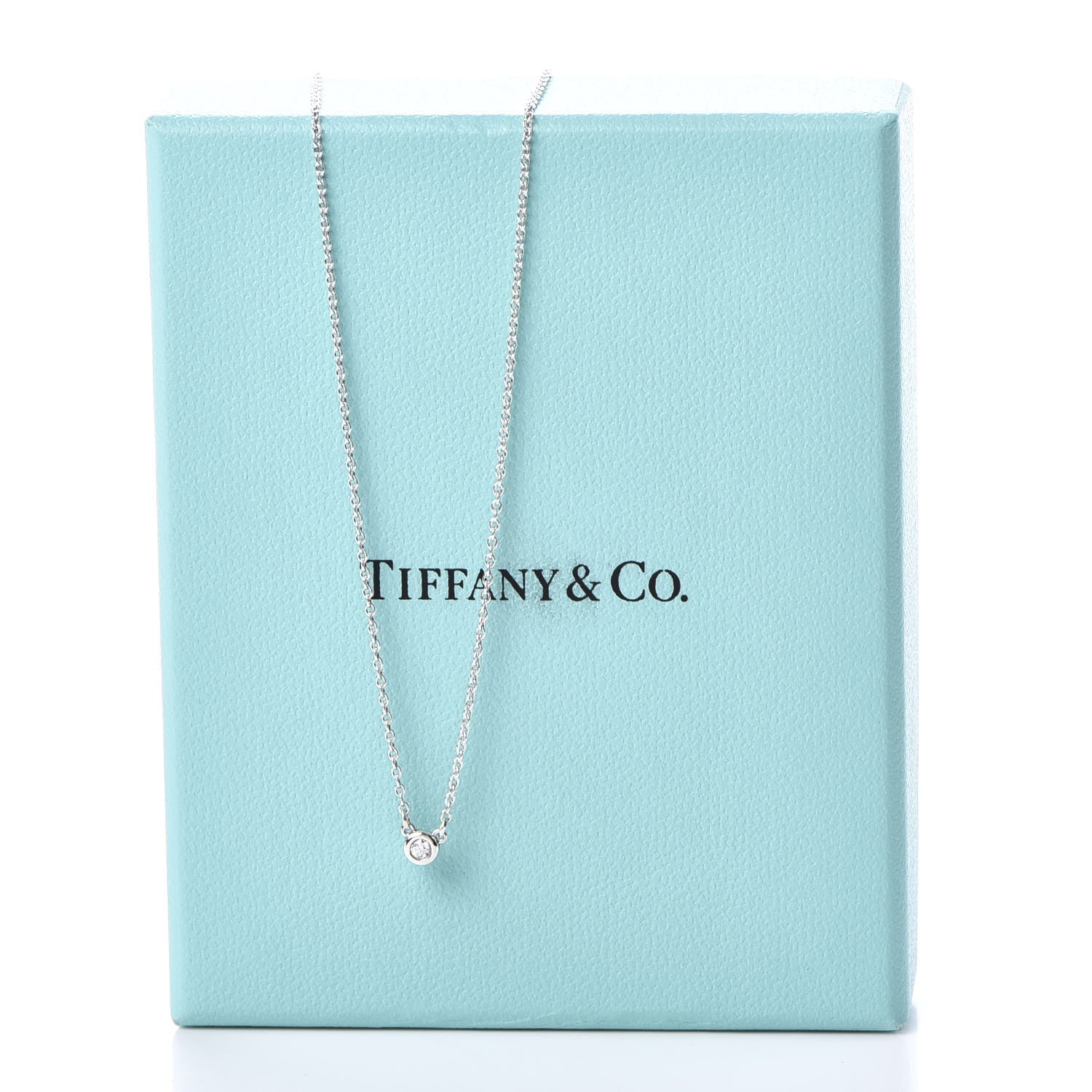 Tiffany Sterling Silver Diamond .03ct Elsa Peretti Diamonds by the Yard Pendant Necklace 7 of 7