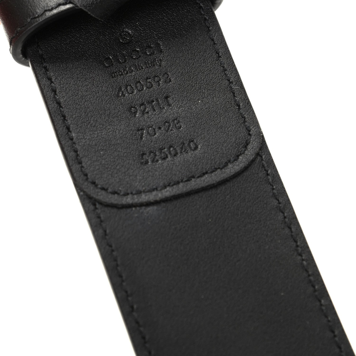 Gucci GG Supreme Monogram Matte Plutone Calfskin Double G 40mm Belt 90 36 Beige Ebony Black 5 of 5