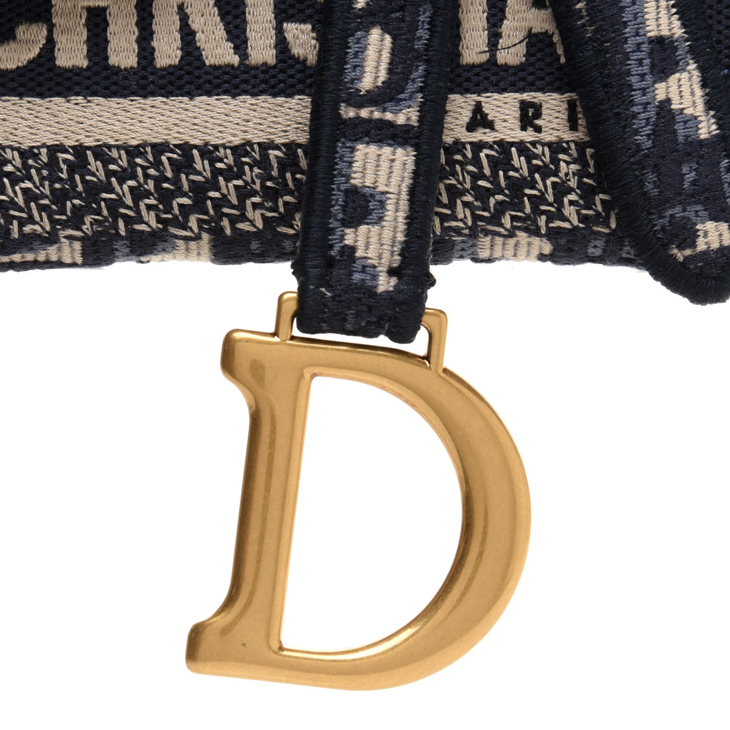 Christian Dior Oblique Slim Saddle Pouch Blue 8 of 10