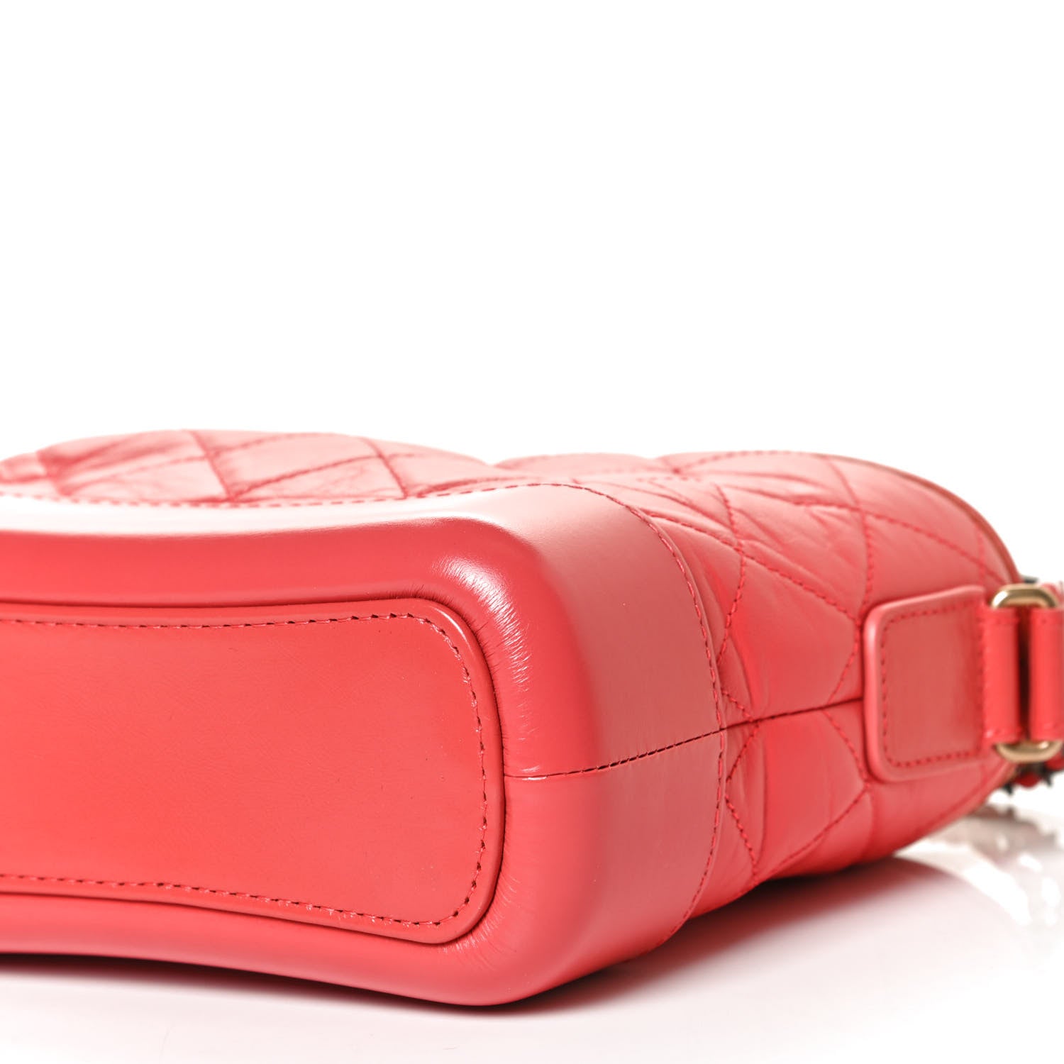 Chanel Aged Calfskin Quilted Small Gabrielle Hobo Coral 10 of 10