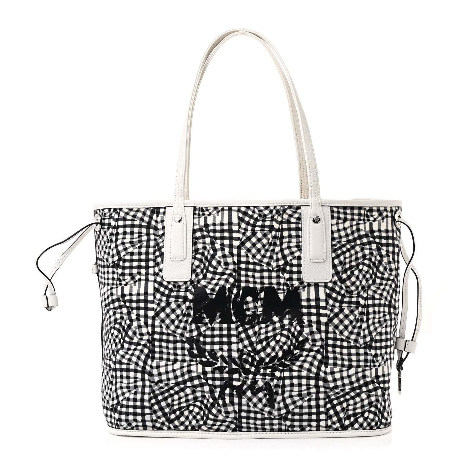 MCM Visetos Medium Liz Reversible Shopper Tote White 4 of 22