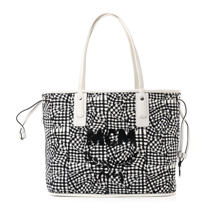 MCM Visetos Medium Liz Reversible Shopper Tote White 4 of 22