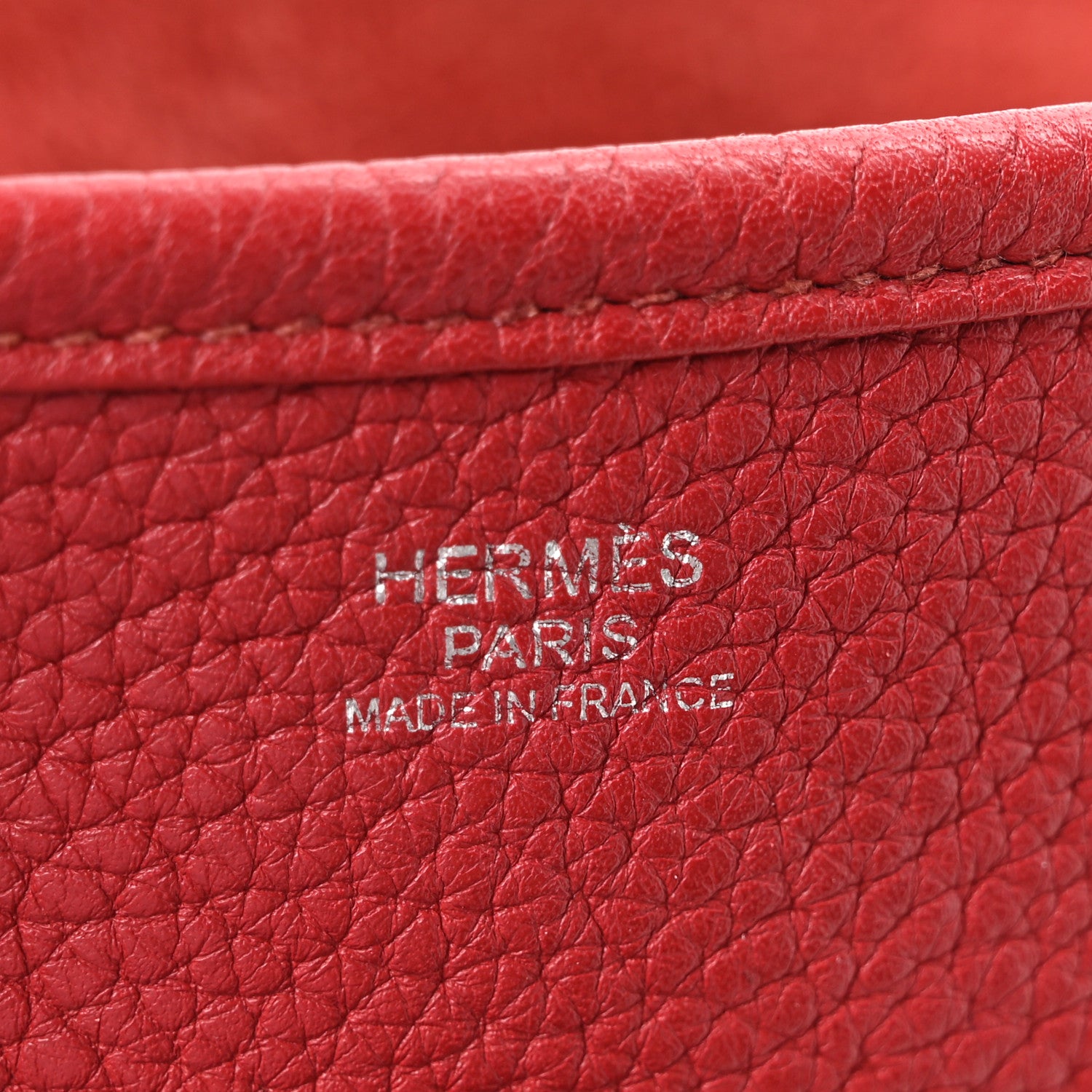 Hermes Taurillon Clemence Evelyne III PM Rouge Garance 5 of 9