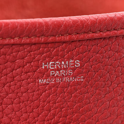 Hermes Taurillon Clemence Evelyne III PM Rouge Garance 5 of 9