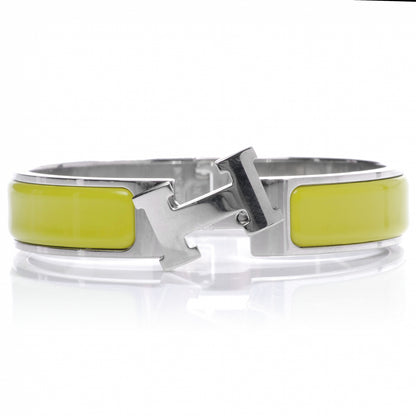 Hermes Narrow Enamel Clic Clac H Bracelet PM Chartreuse 1 of 5