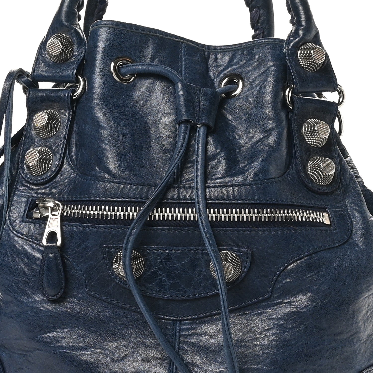 Balenciaga Agneau Giant 21 Silver Hardware Pompon Marine 8 of 11