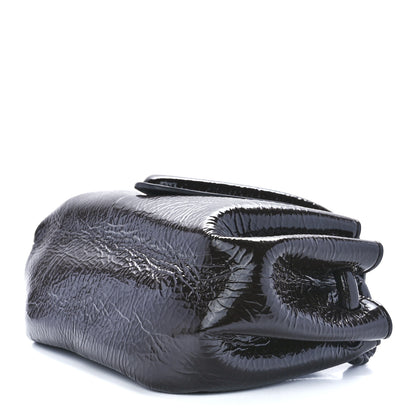 Bottega Veneta Patent Deerskin Small Beak Triangle Flap Shoulder Bag Fondant 7 of 9