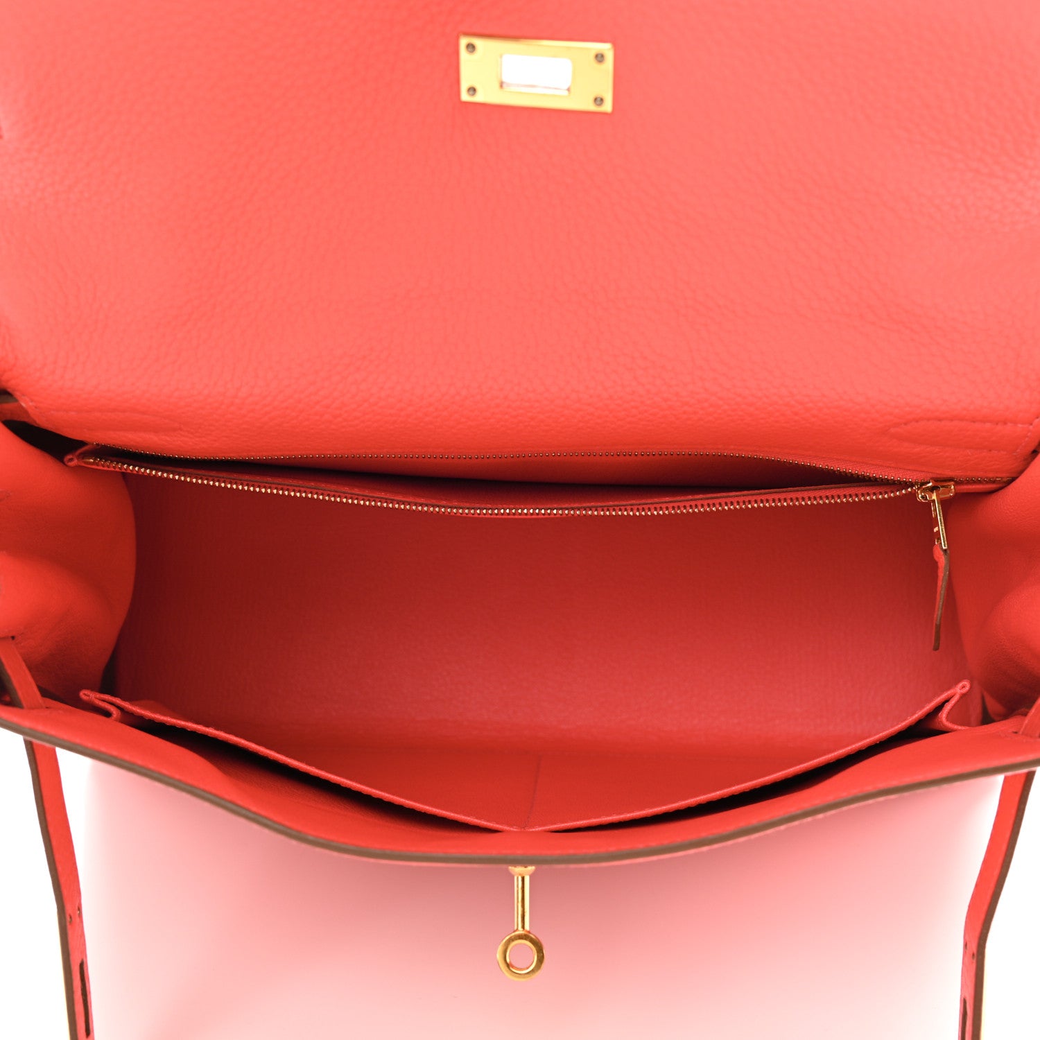 Hermes Taurillon Clemence Kelly Retourne 32 Rose Jaipur 5 of 12