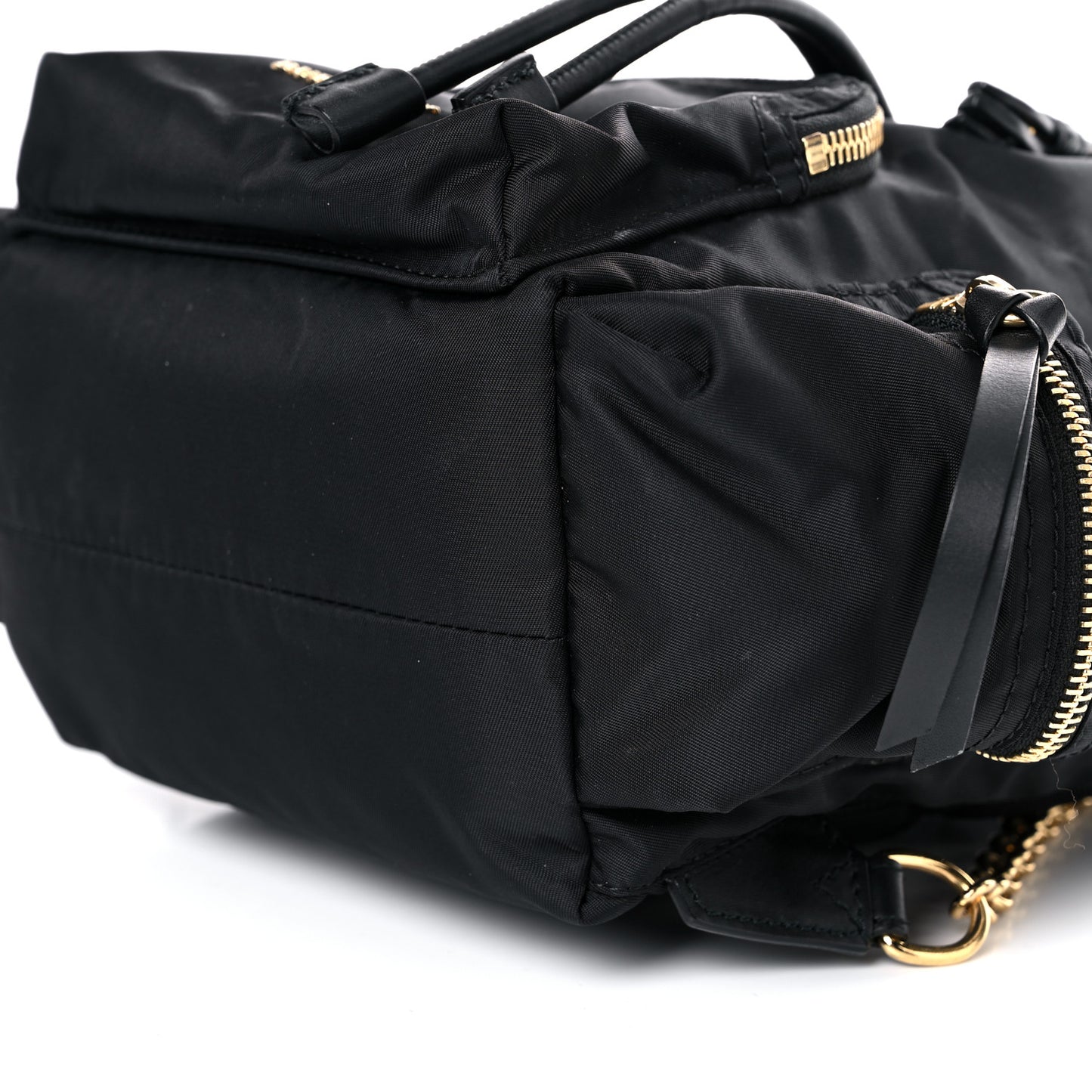 Nylon Small Crossbody Rucksack Backpack Black