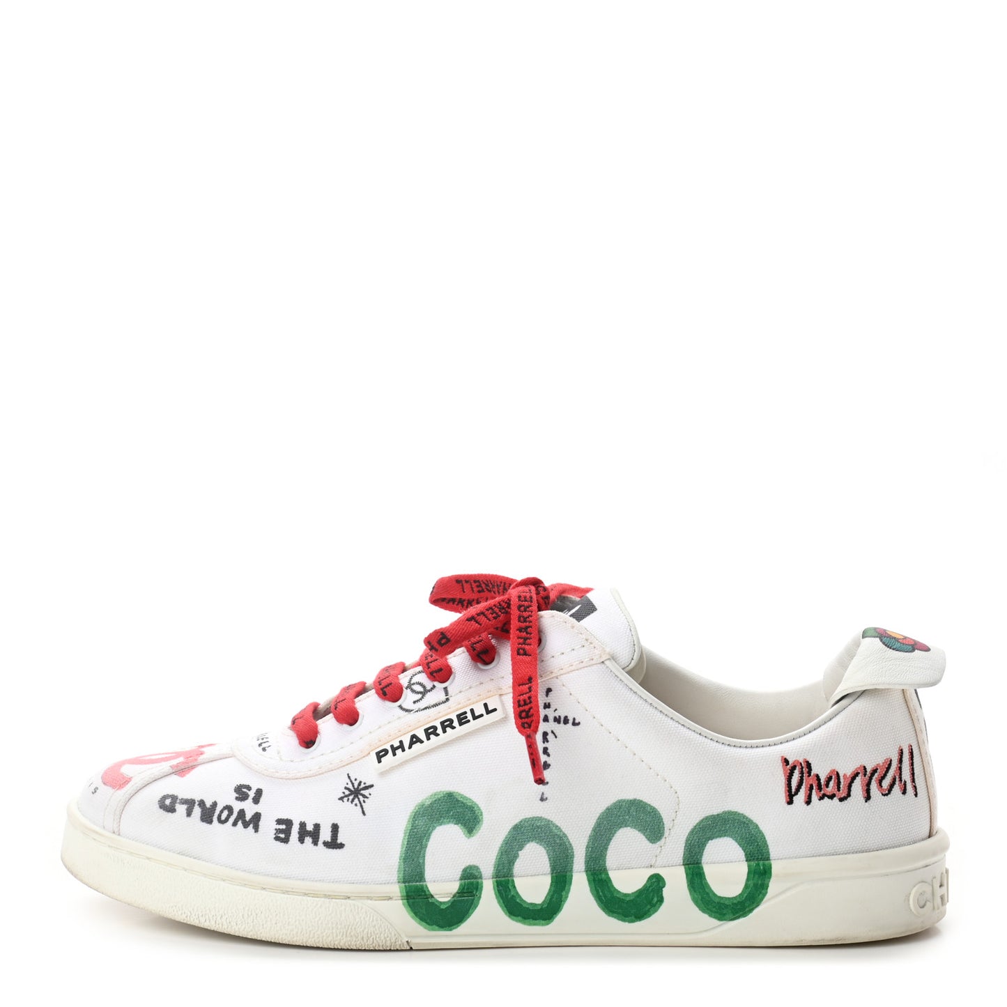 x Pharrell Williams Calfskin Womens Sneakers 40 White