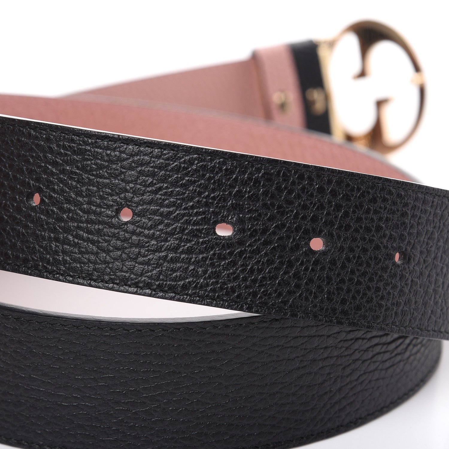 Gucci Calfskin 1973 Reversible Belt 90 36 Black Pink 5 of 6