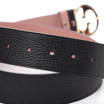 Gucci Calfskin 1973 Reversible Belt 90 36 Black Pink 5 of 6