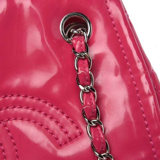 Chanel Vinyl Lipstick Ligne Accordion Tote Pink 9 of 11