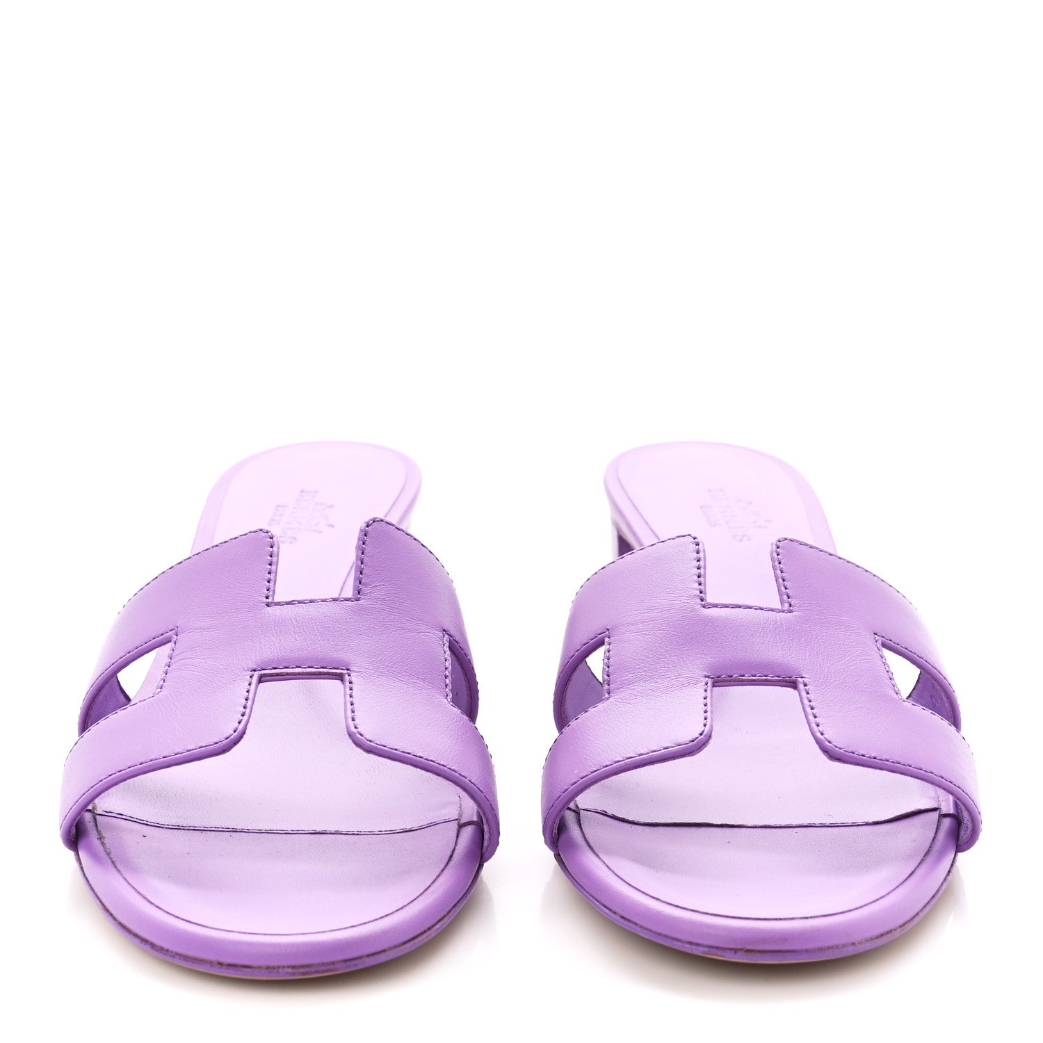 Hermes Calfskin Oasis Sandals 38 Violet 2 of 9