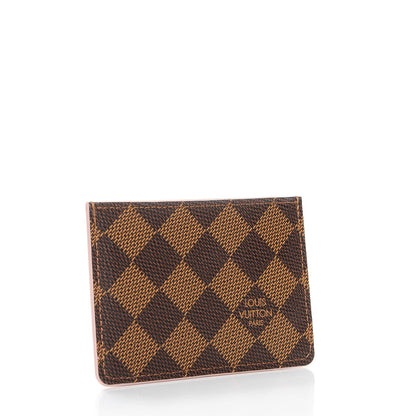 Louis Vuitton Damier Ebene Caissa Card Holder Rose Ballerine 3 of 9