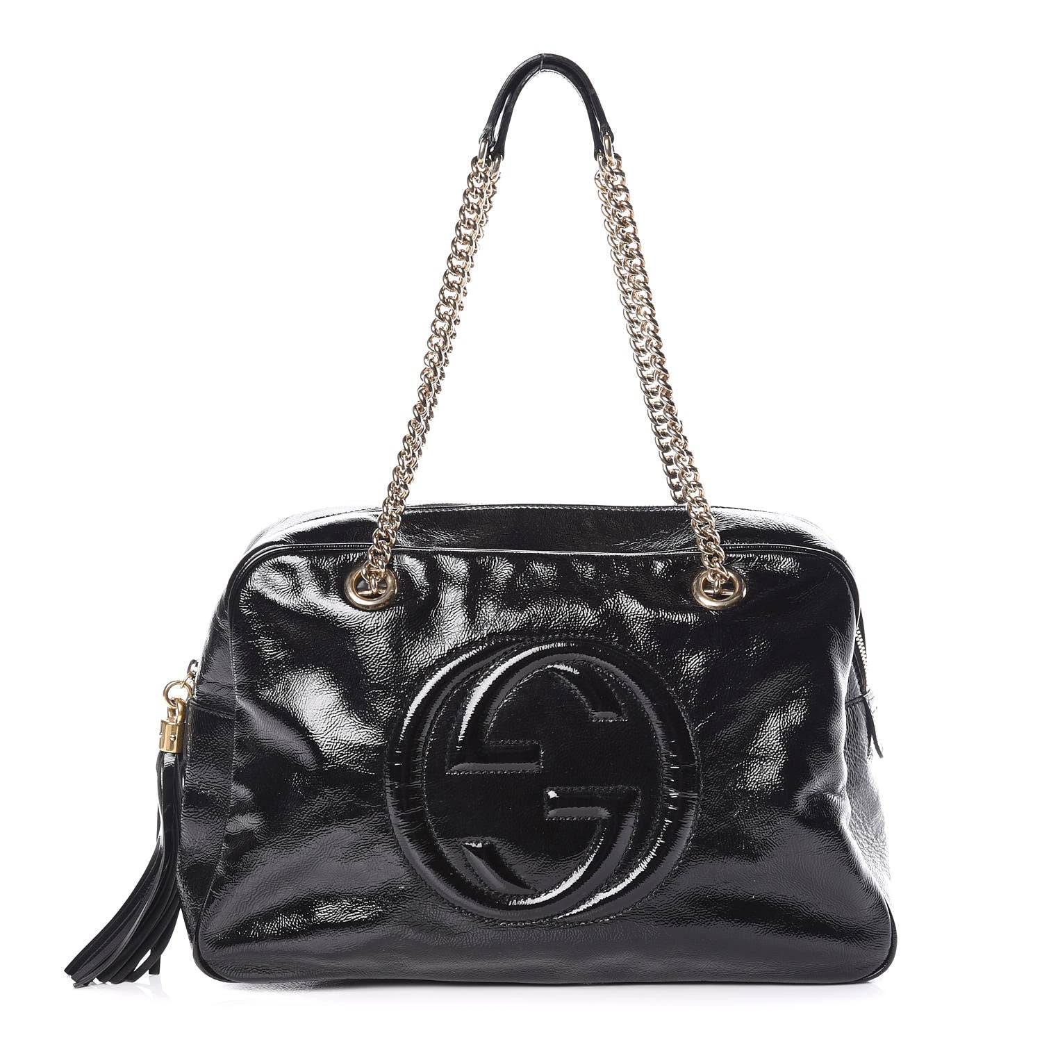 Gucci Vernice Naplack Medium Soho Bowler Black 1 of 13