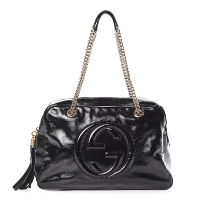 Gucci Vernice Naplack Medium Soho Bowler Black 1 of 13