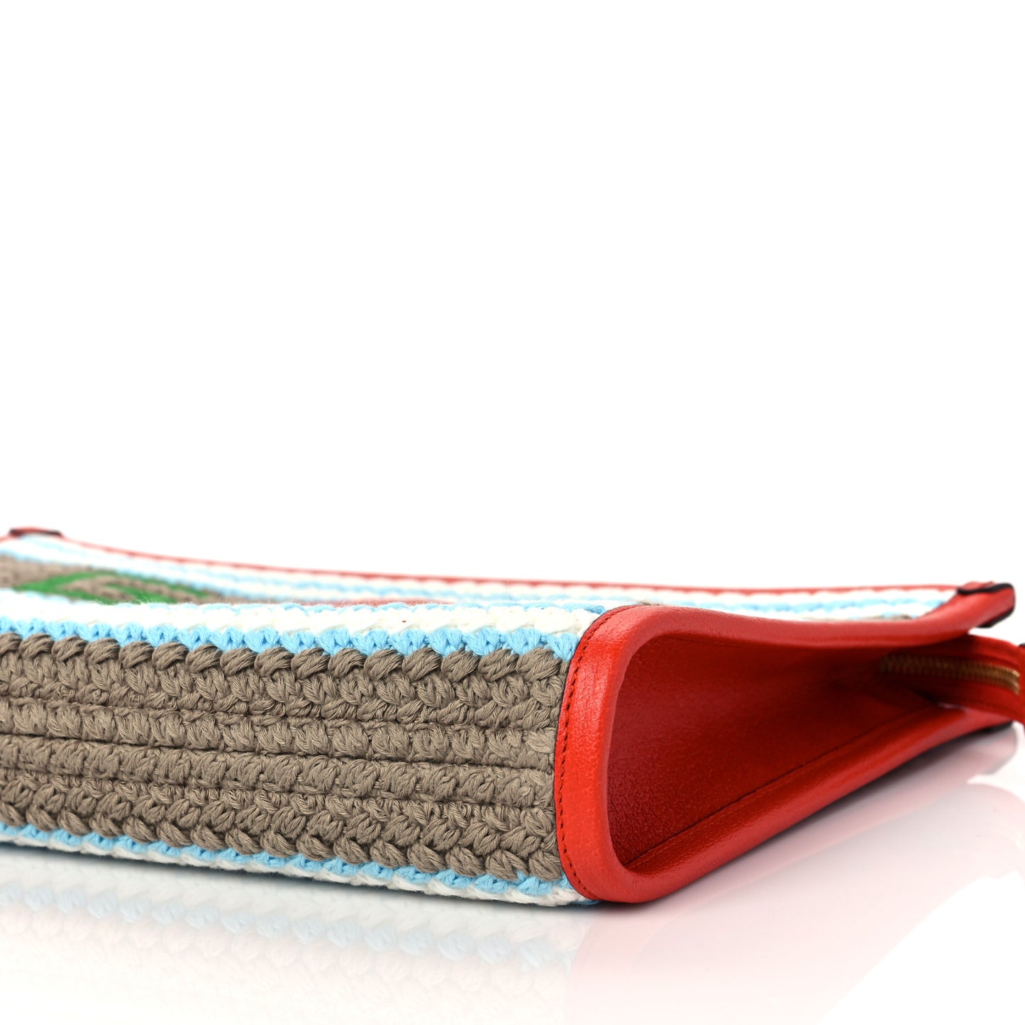 Fabric Embroidered Miami Striped Case Orange Multicolor