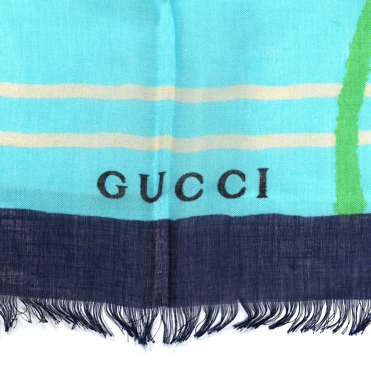 x KEN SCOTT Silk Cherry Scarf Blue Red