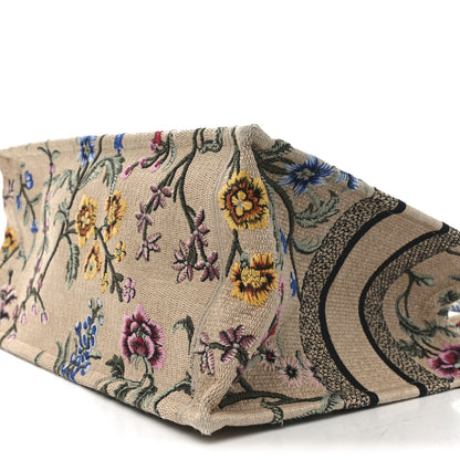 Christian Dior Raffia Embroidered Petites Fleurs Medium Book Tote Natural 10 of 10