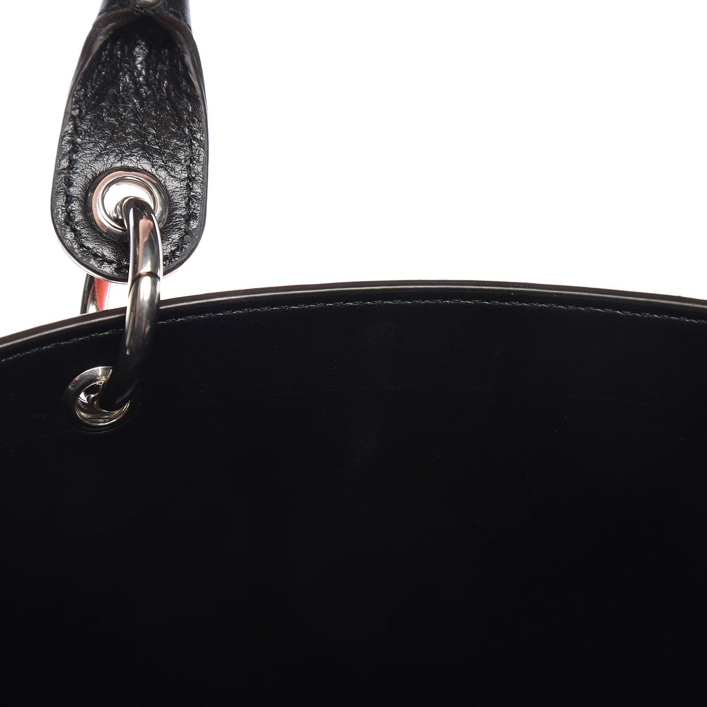 Printed Calfskin Maple Tote Black Orange Chalk
