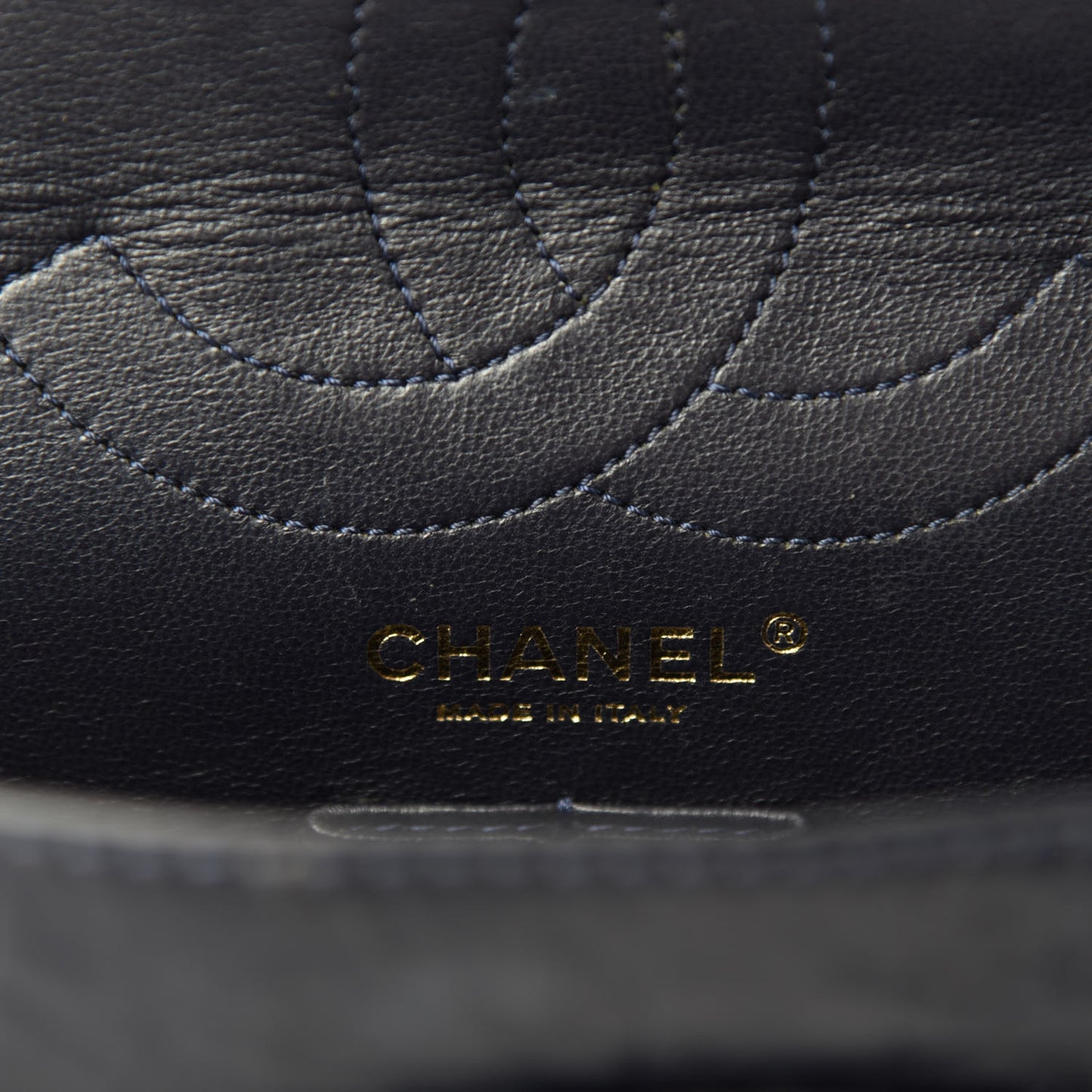 Aged Calfskin Quilted 2.55 Reissue 226 Flap Navy Blue