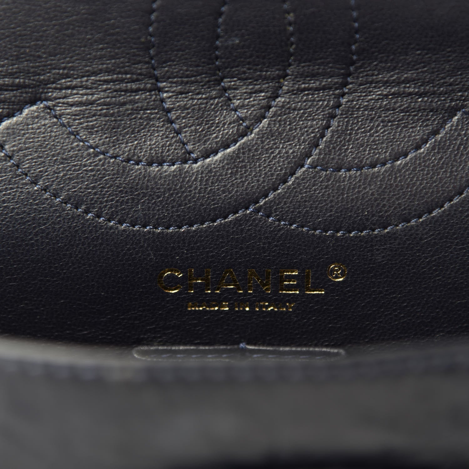 Chanel Aged Calfskin Quilted 2.55 Reissue 226 Flap Navy Blue 12 of 14