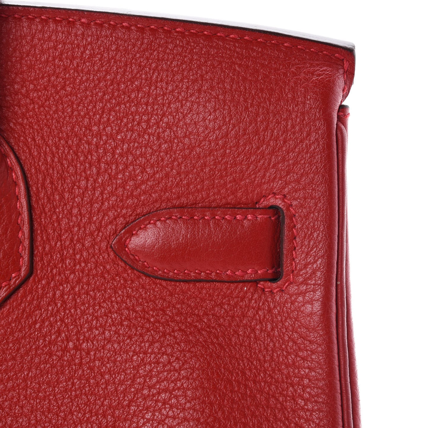 Taurillon Clemence Birkin 30 Rouge Casaque