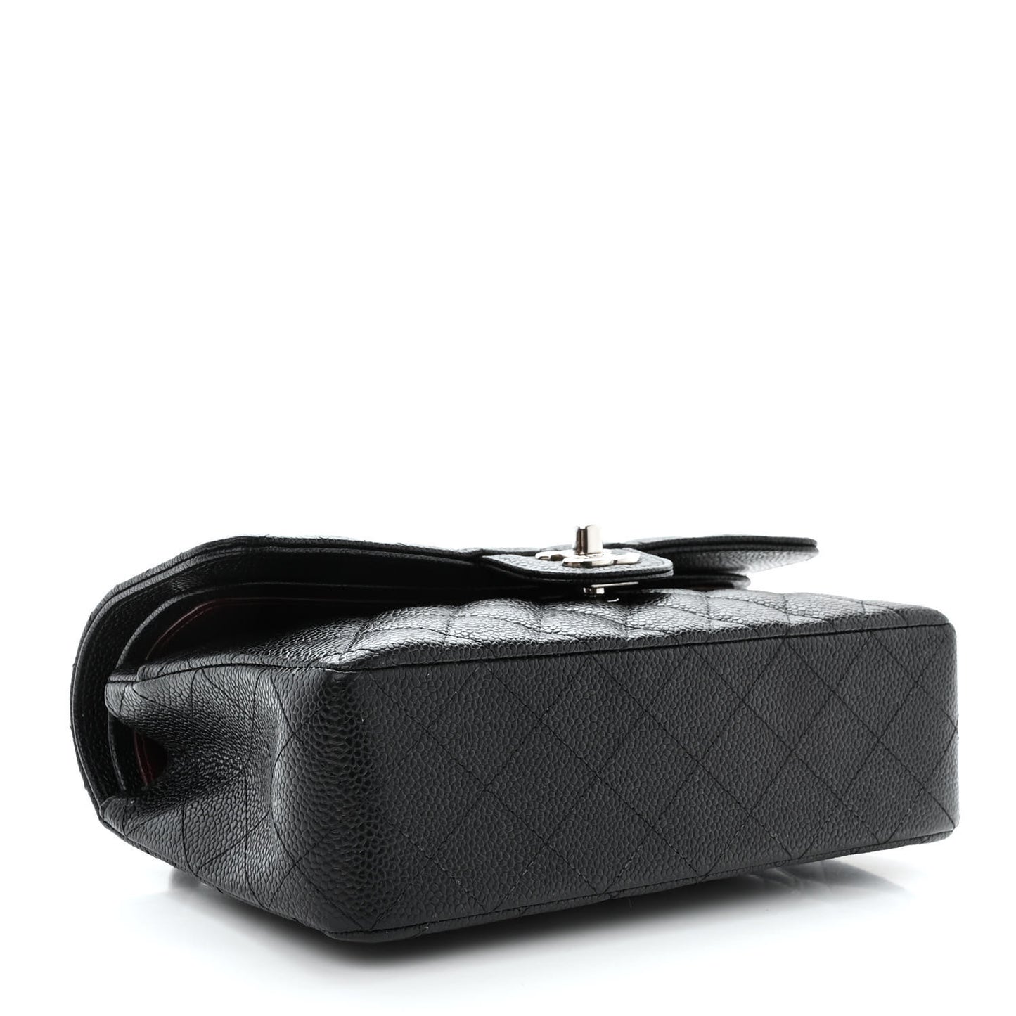 Caviar Quilted Small Double Flap Black