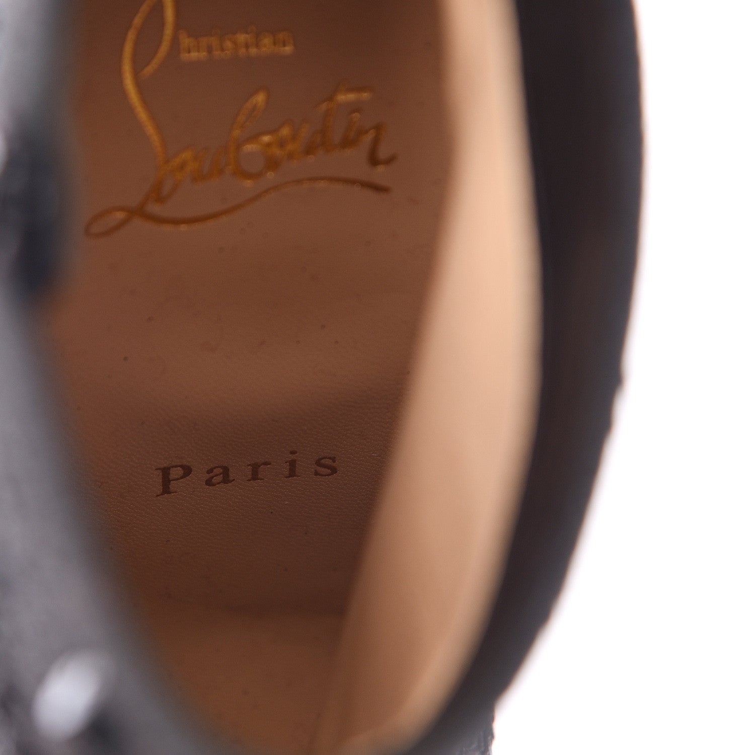 Christian Louboutin Calfskin Glitter Paillete Moulakate 100 Ankle Boot 35.5 Charbon 7 of 11