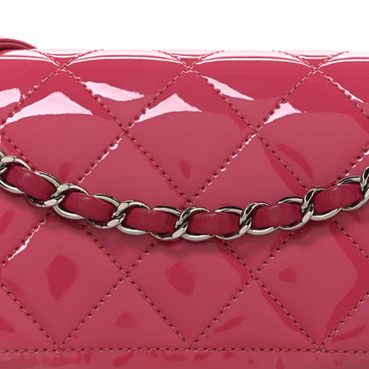 Chanel Patent Quilted Large Coco Shine Flap Pink 8 of 10