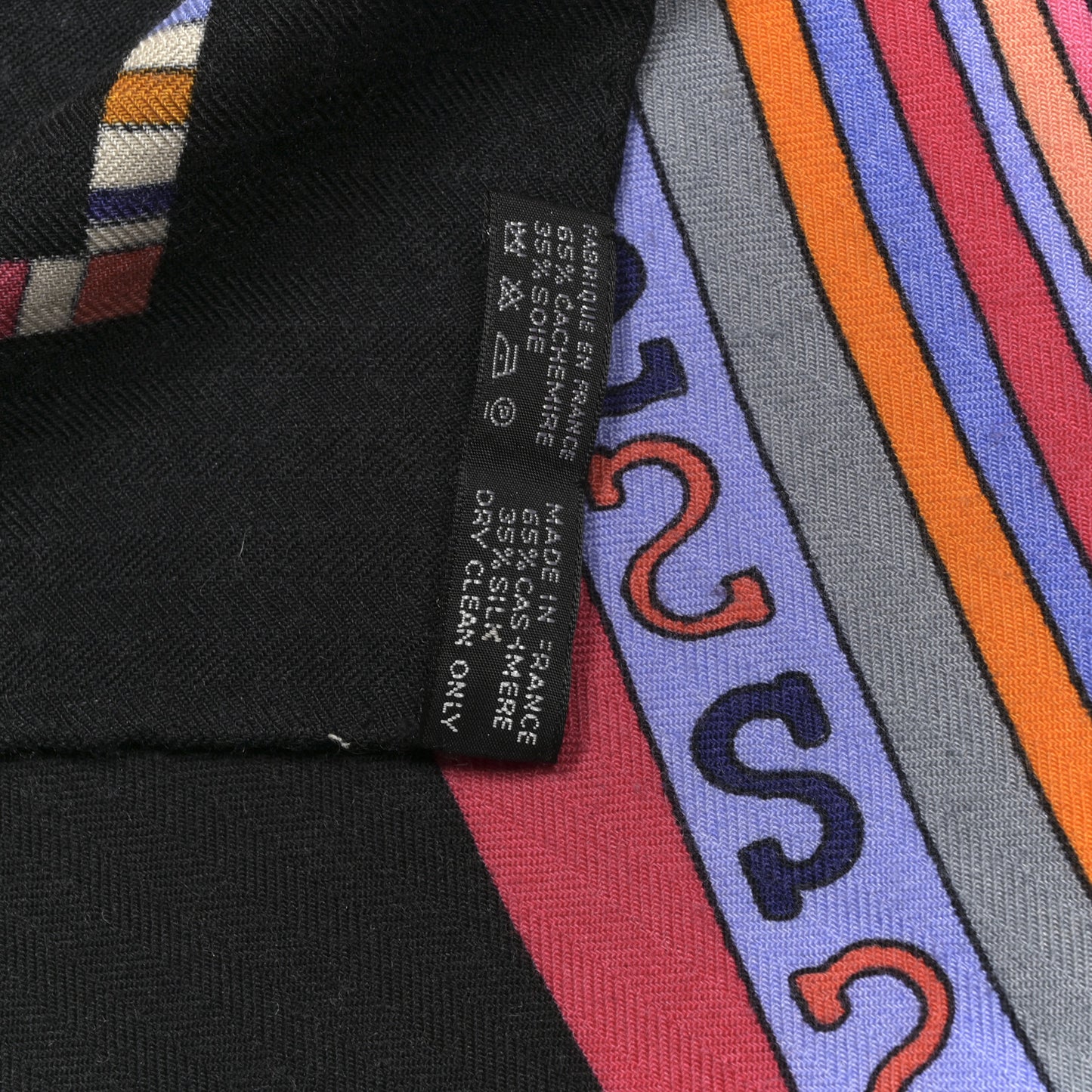 Cashmere Silk Tohu Bohu Shawl 140 Black Multicolor