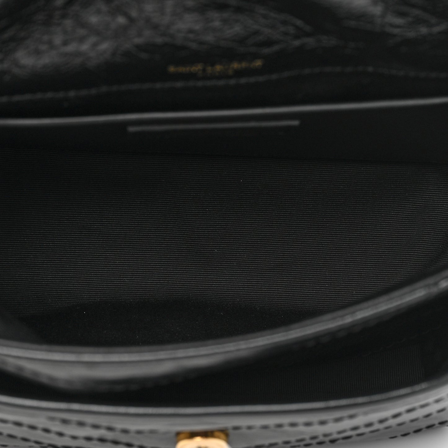 Crinkled Lambskin Matelasse Monogram Baby Niki Chain Satchel Black