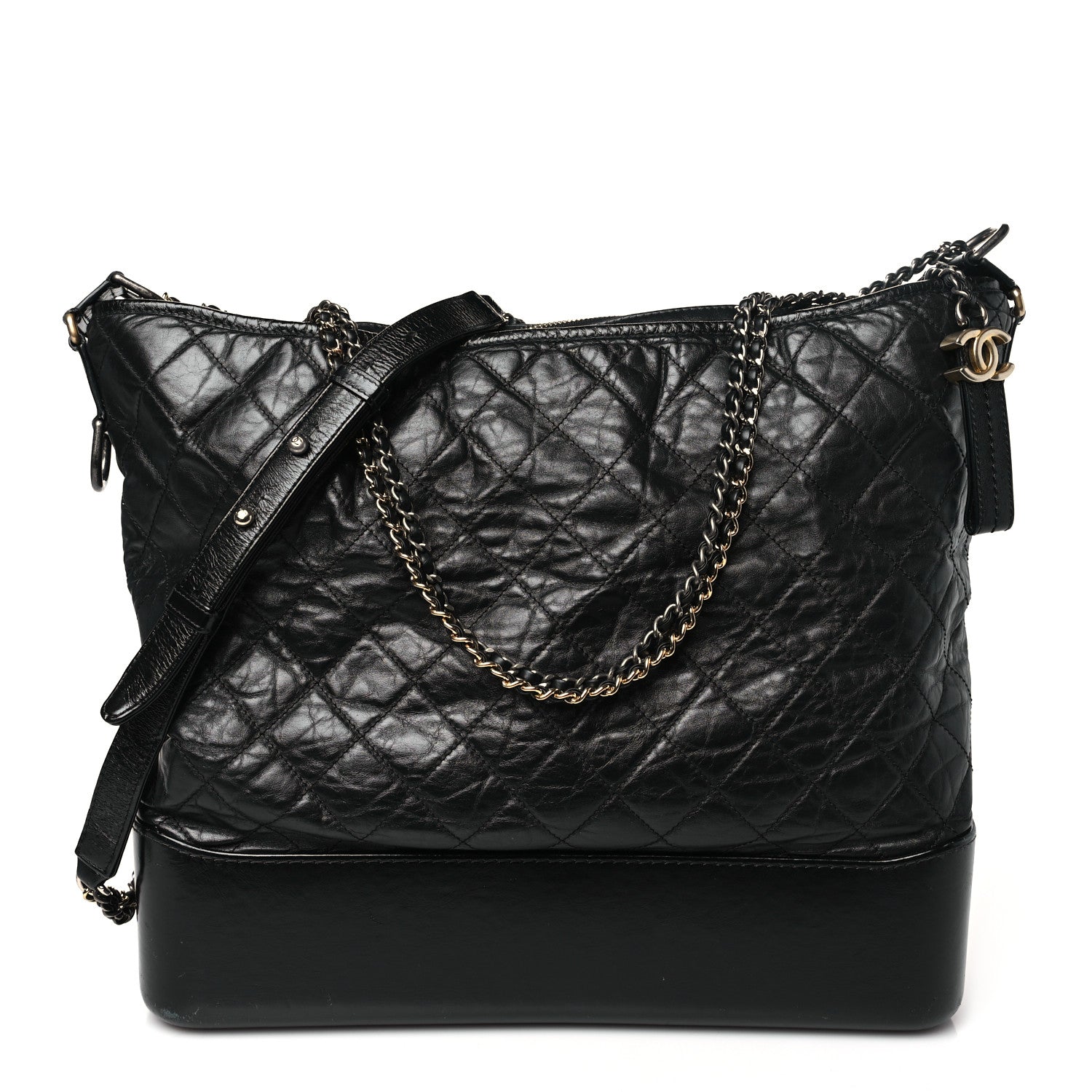 Chanel Aged Calfskin Quilted Maxi Gabrielle Hobo Black 1 of 11